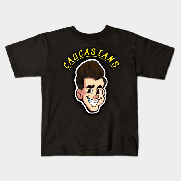 Caucasians Kids T-Shirt by TheosT's